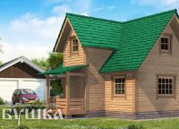 БД34 Проект дома из бруса с крыльцом 6х8 м