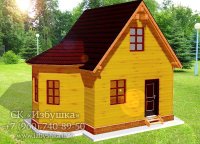 БД2 Проект дома из бруса 5х7 м с эркером