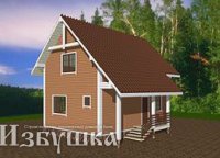 БД13 Проект дома из бруса с крыльцом 7х9 м