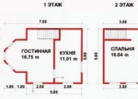 План 1 этажа и мансарды