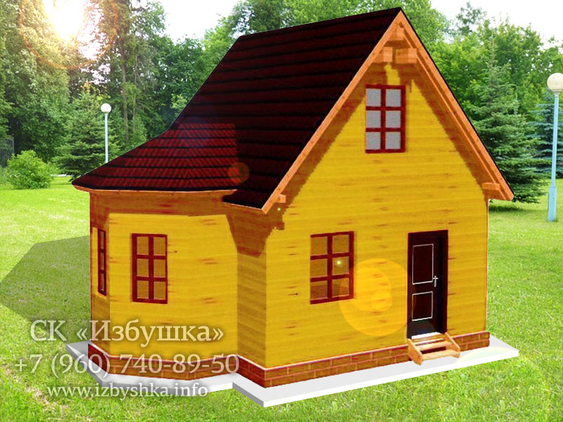 Проект дома из бруса 5х7 м