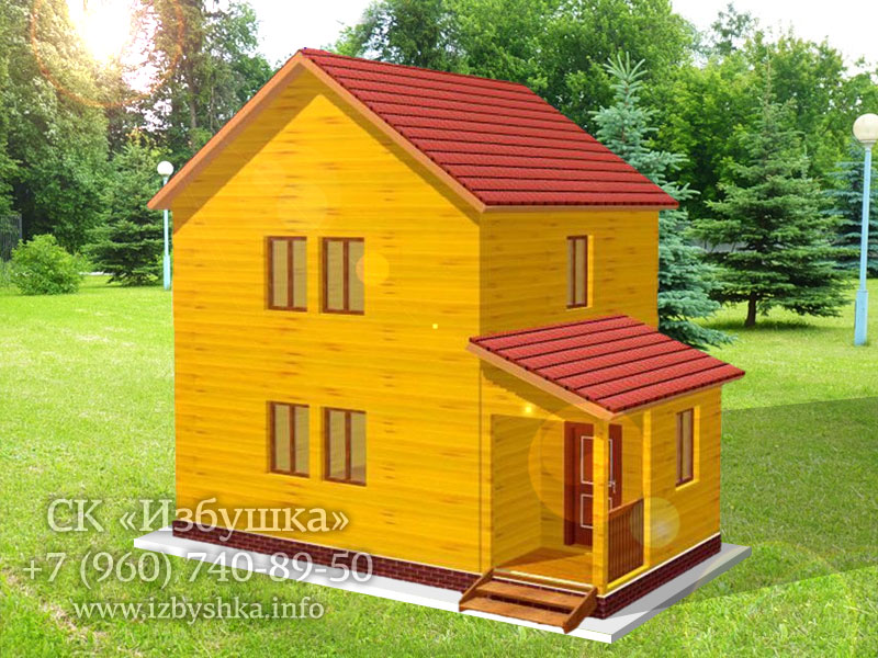 Проект дома из бруса 5х7 м