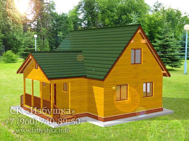 Проект дома из бруса 5х7 м